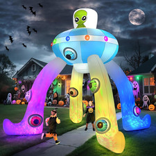 12FT Halloween Inflatables Archway UFO Alien picture
