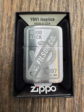 Filson Zippo Good Luck Lighter USA Made #20499206 Discontinued Rare Replica 1941 picture