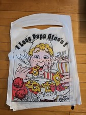 Vintage Papa Gino’s Plastic Bib Lot Of 20 New Old Stock picture