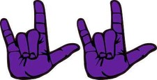 StickerTalk ASL I Love You Hand Stickers, 3 inches x 3 inches picture