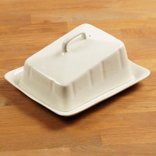 Vintage British Military Butter Dish & Lid Wedgwood & Co Ltd Broad Arrow 9-1960 picture