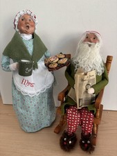 Byers Choice Wooden Duck Exclusive 2016 Day After Christmas Mr & Mrs Santa RARE picture