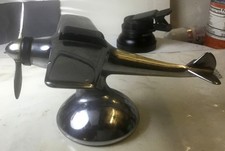 1940's HAMILTON AIRPLANE TABLE LIGHTER CHROME Art Deco  Airflame picture