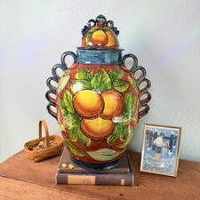 CASAL Talavera Majolica Lidded Vase 19
