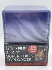 Ultra Pro 3X4 Super Thick Toploaders 130pt Point 1 Pack of 10 for Thick Cards picture