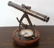 Antique Replica Brass Theodolite Alidade Telescope Compass Survey Instrument picture