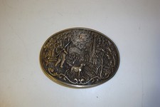 Vintage O.C.Tanner brass belt buckle with 10K gold emblem Phillips Company picture