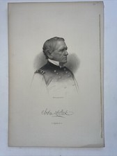 ANTIQUE CIVIL WAR ENGRAVING BOOKPLATE PRINT GENERAL JOHN DIX RITCHIE APPLETON picture