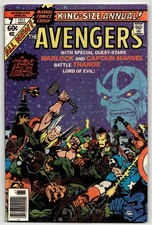 The Avengers Annual #7 Marvel Comics Warlock Captain Marvel Thanos 1977 picture