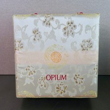 Empty Vintage YSL Opium Presentation Box Only – Gold Fabric Brocade Coffret picture