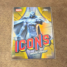 Topps 2026 Topps Chrome Marvel Comics Moon Knight ICONS MI-14 #45/50 Card picture