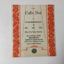 1939 Rice Hotel Good Morning Breakfast Menu Vintage picture
