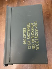 Rare 12 GA shotshell NO. 00 Buck Marked USGI Military M2A2 50 Cal Ammo Can 2015 picture