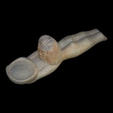 Rare Authentic Ancient Egyptian Antique Canopic Jar Alabaster Stone Figure BC picture