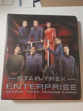 VHTF Star Trek Enterprise Season Three (3) Binder with Complete 72 Card Base + picture