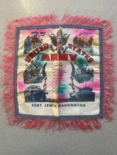 Original Vintage 1960s US Army Fort Lewis WA Souvenir Mother Pillowcase picture