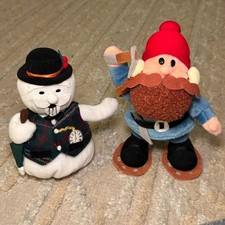 Vintage 1999 Stuffins Rudolph Sam Snowman & Yukon Cornelius Plush Set picture