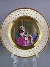 Very Rare KPM Berlin Plate “Lady With A Wine Glass” 17th C -Gerard Ter Borch picture