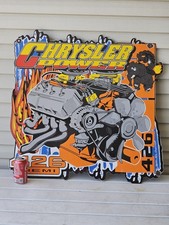 VINTAGE CHRYSLER 426 HEMI GIANT HEAVY PORCELAIN SIGN APPX 28.5 X 29.5