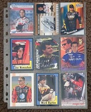 SET OF 9 SIGNED NASCAR CARDS - GREG BIFFLE, BURTON, NEMECHEK + MORE #119VG picture