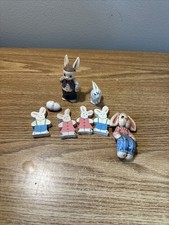 Vintage Easter Bunny Figures. Lot Of 8 picture