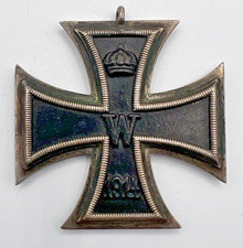 WWI Imperial German 1914 Iron Cross 2nd Class Three-Piece Magnetic EK2 Unmarked picture