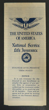 Expired VTG National Service Life Insurance 1950 Five Year Level Premium Term picture