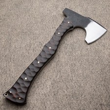 Hand Forged  American  tomahawk ,Full Tang Functional Bushcraft Hatchet, Sheath picture