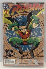 DC Robin #1 1993 Signed Tom Grummett Chuck Dixon Dynamic Forces COA #1078/2000 picture
