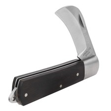 Linsen-Outdoor Black Handle Pruning & Grafting Knife, Stainless Steel Garden ... picture