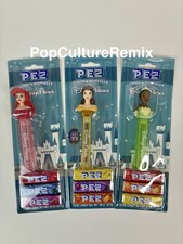 Disney Parks 2026 Princess Belle Ariel Tiana Pez Candy Dispenser Toy Set New picture