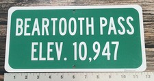 Beartooth Pass Montana Elevation Altitude Highway 212 Route Sign picture