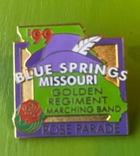 Rose Parade Rose Bowl 1999 Blue Springs MO Golden Regiment Marching Band Pin. picture