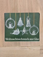 VTG Set 6  Weihnachts Schmuck Handmade Crystal Glass Christmas Ornaments picture