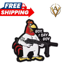 Boy I Say Boy Enamel Pin Warrior Chicken Rooster Quote Lapel Pin  picture