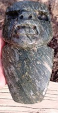 Olmec Mesoamerican Pre-colombian Jade  Were-Jaguar  Celt Artifact picture