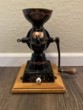 ANTIQUE ENTERPRISE NO. 1 PAT. 1873, 1875 CAST IRON COFFEE GRINDER MILL UNLIDDED picture