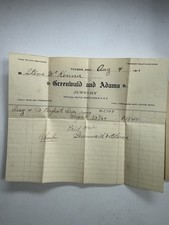 1911 Tucson Arizona Jewelry Receipt Greenwald Adams Railroad Ephemera picture