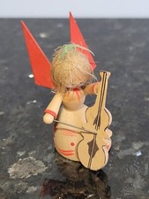 Vintage Mini Schmid Linder Swiss Wood Carved Angel Handmade Cello Instrument picture