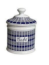 Williams-Sonoma Blue & White French Kitchen Cafe’ Canister Made in Portugal picture