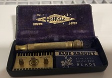 VINTAGE GILLETTE  1930 THREE PIECE RAZOR - SPECIAL BLADE BOX picture