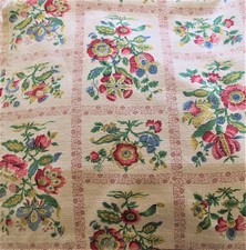 Vintage 1930's Jacobean Floral throw/material picture