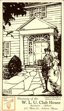 Auburn ME W. L. U. Club House B&B c1920s-30s Vintage SCARCE Postcard bhn picture