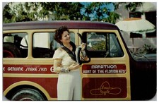 Marathon Key FL Alma Eagle Holding Snake Vtg Florida Postcard 1951 picture