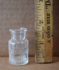 Antique Dental Medicine Bottle Caulk Cresilfo For Abscess Clear Empty picture