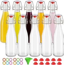 12 Oz 10 Pack Swing Top Glass Bottles, Flip Top Brewing Bottle with Airtight picture