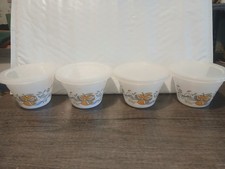Vintage Set of 4 goose decorated retro Indonesian Country Tableware with Lids picture