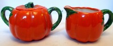 Antique OCCUPIED JAPAN TOMATO Creamer & Sugar Porcelain picture