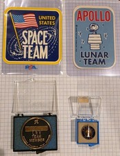 NASA Apollo enamel lapel Comerative Coin Team Stickers Paul M. Joyal Collection picture