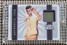 SINGLE CARD: Justin Bieber 2012 Panini RELIC (WORN MATERIAL) AUTHENTIC ITEM SSP picture